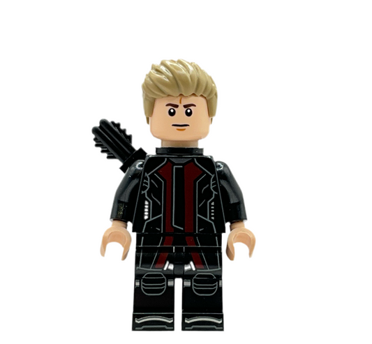 Hawkeye - Black and Dark Red Suit, Dark Tan Hair, Quiver, Silver Boot Tips, sh0969