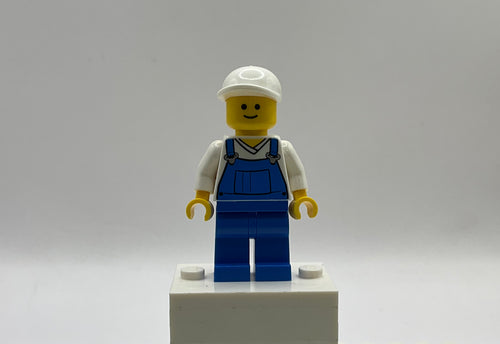 Overalls Blue over V-Neck Shirt - Pet Shop, twn138